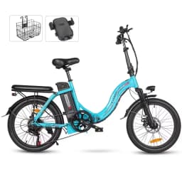 SAMEBIKE CY20 Folding Electric cycle 350W Motor 36V 12AH Removable Lithium Battery Adult driving Bike 20-inch is shooting City Ebike