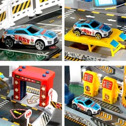Parking Building Electric Track Assemble Large Parking Lot Toys with Electric Hand Lift Rails Racing Rail for Kid Gifts Boy Game