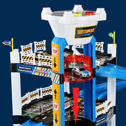 Parking Building Electric Track Assemble Large Parking Lot Toys with Electric Hand Lift Rails Racing Rail for Kid Gifts Boy Game