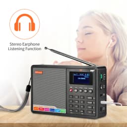 Portable Radio DAB+/FM+BT/Card/AUX Support BT TF Card Digital Player Support Clock/Alarm/Sleep Timer with Time GTMEDIA D1