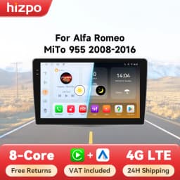 Hizpo Car Intelligent Systems For Alfa Romeo Mito 955 2008 -2016 GPS Wireless CarPlay Android Auto Radio Multimedia 8 Core DSP