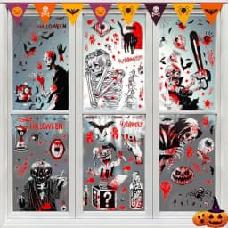 Halloween Blutige Hand Aufkleber, Fenster Sticker Horror, Halloween Zombie Poster, Gruselige Fensterbilder,