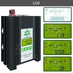 MPPT 1600W 24V Boost & Buck Wind Solar Hybrid Controller Wind 600W & Solar 1000W Best Heat Dissipation Design with LCD Display