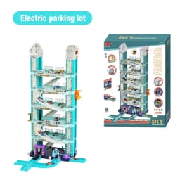 Parking Building Car Electric Track Lot Set Alloy Car Toy Intelligent with Lifts Ramp Building Toy Children Table Game Boy Gift