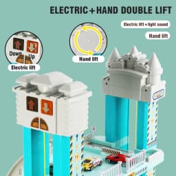 Parking Building Car Electric Track Lot Set Alloy Car Toy Intelligent with Lifts Ramp Building Toy Children Table Game Boy Gift