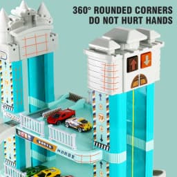 Parking Building Car Electric Track Lot Set Alloy Car Toy Intelligent with Lifts Ramp Building Toy Children Table Game Boy Gift
