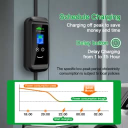 Chiefleed EV Charger 16A 3.6KW Type 2 Wall Box Tuya App Wifi Home Charging Electric Vehicle Hybrid Cars Total Length 20M