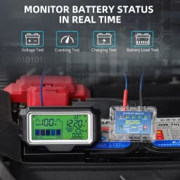 2026 QUICKLYNKS BM5-D Car Battery Tester 12V Battery Monitor Head-Up Display SOH SOC Charging Battery Analyzer Diagnostic Tool