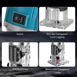 Brushless Electric Woodworking Trimmer 2000W Machine Wood Router Milling Engraving Slotting for Makita 18V Battery
