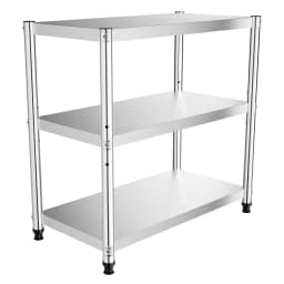 3 Tier Kitchen Storage Rack,Kitchen Storage Organizer, Stainless Steel Shelves,Microwave Rack for Pantries, Restaurants,Kitchens