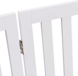 Dog Barrier Gate, 89 cm High, Wooden Children's Gate,Dog Barrier Gate, Flexible Door Safety Gate (White, 2 Panels)
