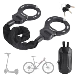 90cm Handcuff Lock Bicycle Lock With Key And Handlebar Bag For Electric Scooters Bicycle Locks Safety Anti-theft Protection Lock