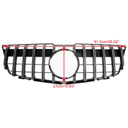 Artudatech Front Bumper Upper Grill Grille Fit for Mercedes-Benz GLK X204 2008-2012 GT Style