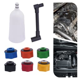 10pcs Automotive Engine Oil Filler&Adapter Kit Automotive Funnels Set Engine Oil Funnel set 6Adapters Car Refueling Accessories