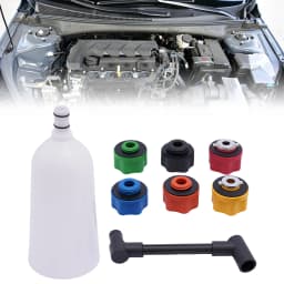 10pcs Automotive Engine Oil Filler&Adapter Kit Automotive Funnels Set Engine Oil Funnel set 6Adapters Car Refueling Accessories