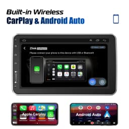ESSGOO Android 14 Universal Single Rotatable Car Radio Carplay Multimedia Player GPS Navi Automotive Stereo