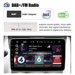 ESSGOO Android 14 Universal Single Rotatable Car Radio Carplay Multimedia Player GPS Navi Automotive Stereo