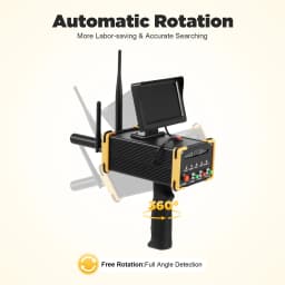 Upgraded Microcomputer Chip Metal Detector, 800mAh Rechargeable Lithium Battery Cordless Detector, Signal Bar & LCD Display with Headphones & Anti-collision Protective Edge
