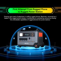 Oscal Powermax 3600W Portable Power Station 3600Wh LiFePO4 Battery 14 Outlets Morse Code Signal APP Control Home Battery Backup