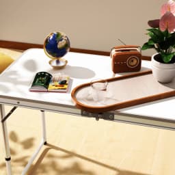 Camping Table Folding Table 120 x 60 cm Height Adjustable 55/62/70 cm Folding Table with Aluminium Frame White