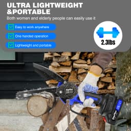 Mini Chainsaw 6 Inch Portable Electric Cordless Chainsaw for Tree Branches Yard and Garden with 1.5Ah Battery