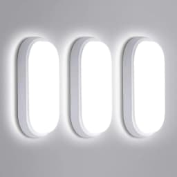3-Pack 18W LED Ceiling Lights, 1710lm, IP65 Waterproof Oval Bathroom Lights for Hallway, Balcony, Basement, Garden