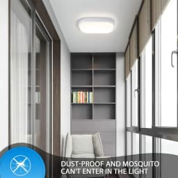 3-Pack 18W LED Ceiling Lights, 1710lm, IP65 Waterproof Oval Bathroom Lights for Hallway, Balcony, Basement, Garden