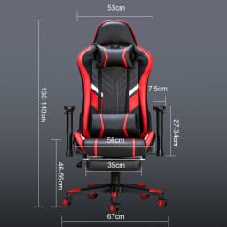 GC-RC03 Massage Gaming Chair 7-Point Adjustable Seat Height Ergonomic Office Chair with Footrest and Lumbar for Home Office
