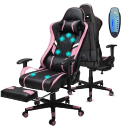 GC-RC03 Massage Gaming Chair 7-Point Adjustable Seat Height Ergonomic Office Chair with Footrest and Lumbar for Home Office