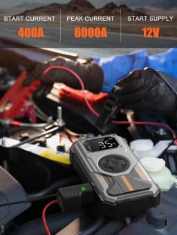 Eigotrav 6000A Starting Power Bank 12000mAh Car Jumpstarter 12V Starting Device for Gasoline and Diesel Mobile Power Bank