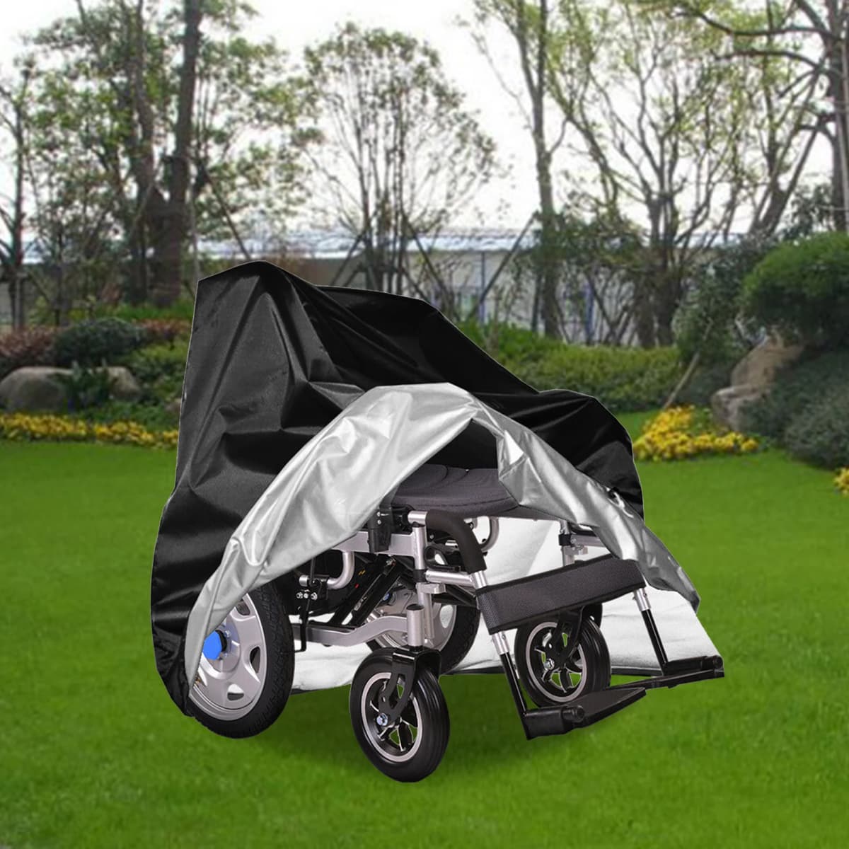 Heavy-Duty 210D Oxford Wheelchair Cover, Waterproof, Dustproof, UV-Proof, Windproof, Foldable, Lightweight, Easy to Maintain
