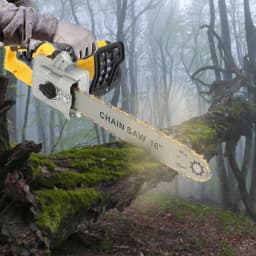 16 Inch 2000W Electric Chainsaw, 800 rpm, Automatic Fuel Injection, Adjustable Chain for Branches, Shrubs, Wood, Gardens