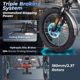 FAFREES F20 Mate Electric Tricycle 500W Brushless Motor 48V/23.45Ah Battery 20*3.0-inch Fat Tires 25km/h Max Speed 110km Max