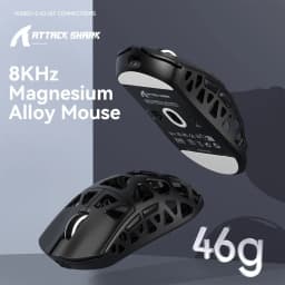 ATTACK SHARK R3 Magnesium Alloy Mouse, Wireless 8K Mouse, 46g SUPERLIGHT Mouse, PixArt PAW3395,DPI 26000,