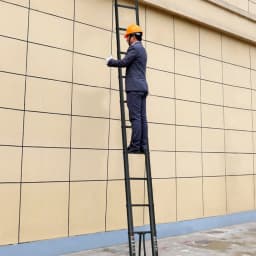 6.2M 20.3FT Telescopic Ladder with Detachable Hook, Aluminum , EN131, Max Load 150KG for Loft Indoor Outdoor Office House