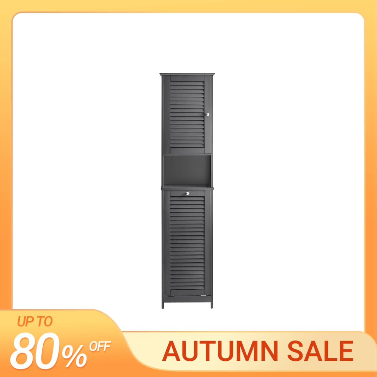 SoBuy BZR124 High wardrobe with fold-out laundry bag bathroom wardrobe narrow laundry wardrobe bathroom shelf bathroom furniture