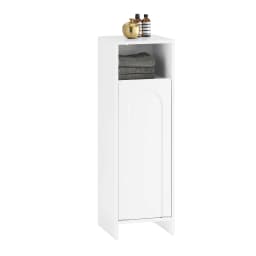 SoBuy BZR161-W laundry wardrobe with fold-out laundry bag laundry collector laundry basket laundry chest bathroom wardrobe bathroom wardrobe