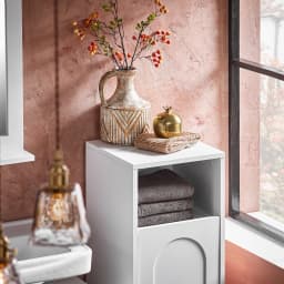 SoBuy BZR161-W laundry wardrobe with fold-out laundry bag laundry collector laundry basket laundry chest bathroom wardrobe bathroom wardrobe