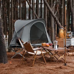 SoBuy OGS60-HG Survival tent Camp Bed 4in1 Camping Set with sleeping bag Mattress and accessories tent 1 Person