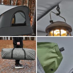 SoBuy OGS60-HG Survival tent Camp Bed 4in1 Camping Set with sleeping bag Mattress and accessories tent 1 Person
