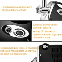Electric Meat Grinder Powerful Max 2800W Heavy Duty Meat Mincer Sausage Grinder Stainless Steel Food Processor Sausage Stuffer