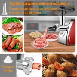 Electric Meat Grinder Powerful Max 2800W Heavy Duty Meat Mincer Sausage Grinder Stainless Steel Food Processor Sausage Stuffer
