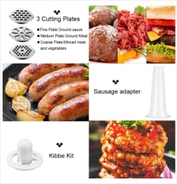 Electric Meat Grinder Powerful Max 2800W Heavy Duty Meat Mincer Sausage Grinder Stainless Steel Food Processor Sausage Stuffer