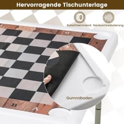 Folding Chess Table,90x90cmChess Game with Removable Table Mat&4Drink Holders,with Carry Handle,for Children Adults Party Travel