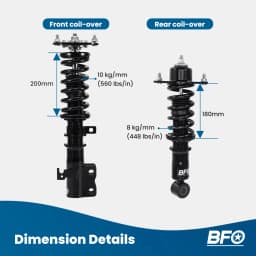 Height Adjustment Coilovers For Toyota Matrix XRS E130 2003-2008