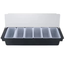 Stainless Steel Ingredient Container 6 Inserts Ingredient Box Side Dish Container for Bar Home