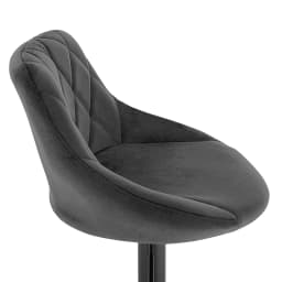 Set of 2 Velvet Bar Stools. Modern Design Kitchen Chair with Height Adjustable Seat, 360° Swivel and Footrest