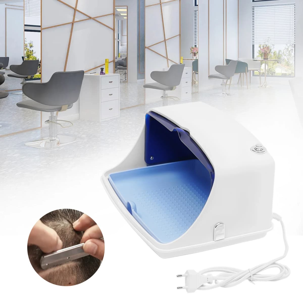 UV Sterilizer Multifunctional Cosmetic Manicure Salon Tattoo Disinfection Box 45-65℃ 200W Flip-type Lid With A Detached Plate