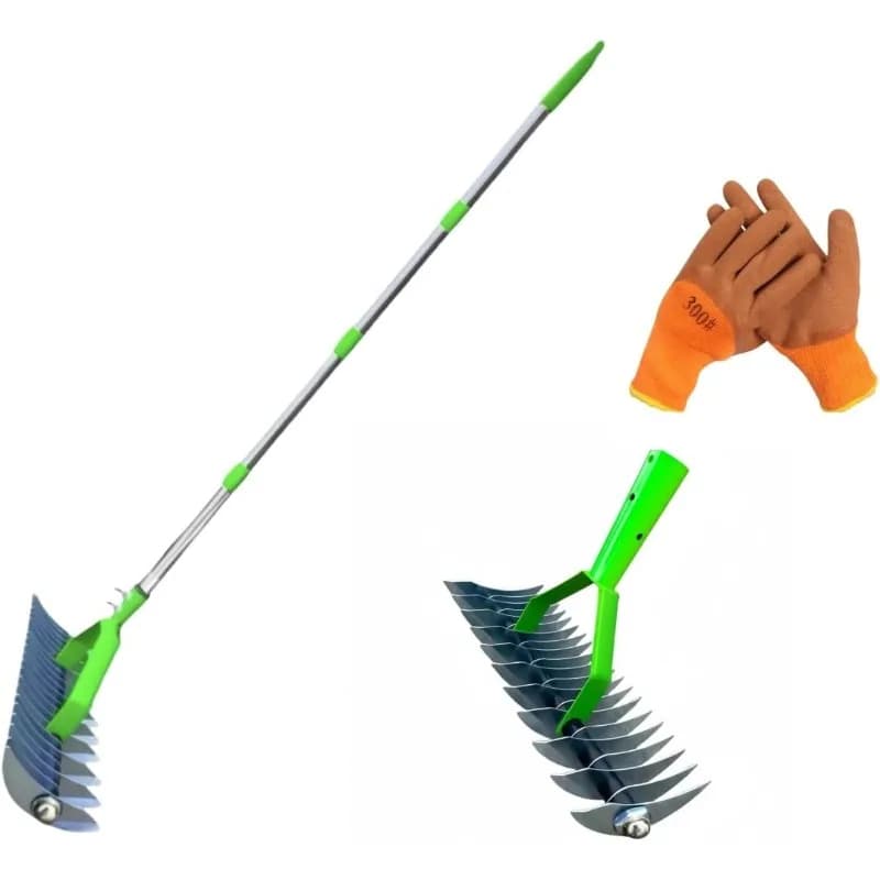 Thatch rake, thatch rake, garden thatch rake, garden rake, garden thatch rake, for loosening soil and collecting fallen leaves