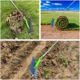 Thatch rake, thatch rake, garden thatch rake, garden rake, garden thatch rake, for loosening soil and collecting fallen leaves